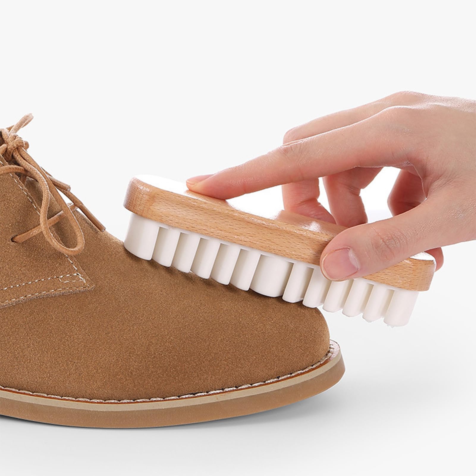 1 Pieza Cepillo para Gamuza,Cepillo Ante Zapatos,Cepillo de Madera Crepe,Cepillo para Zapatos de Ante,para Limpiar Ante,Nobuk o Terciopelo,Gamuza