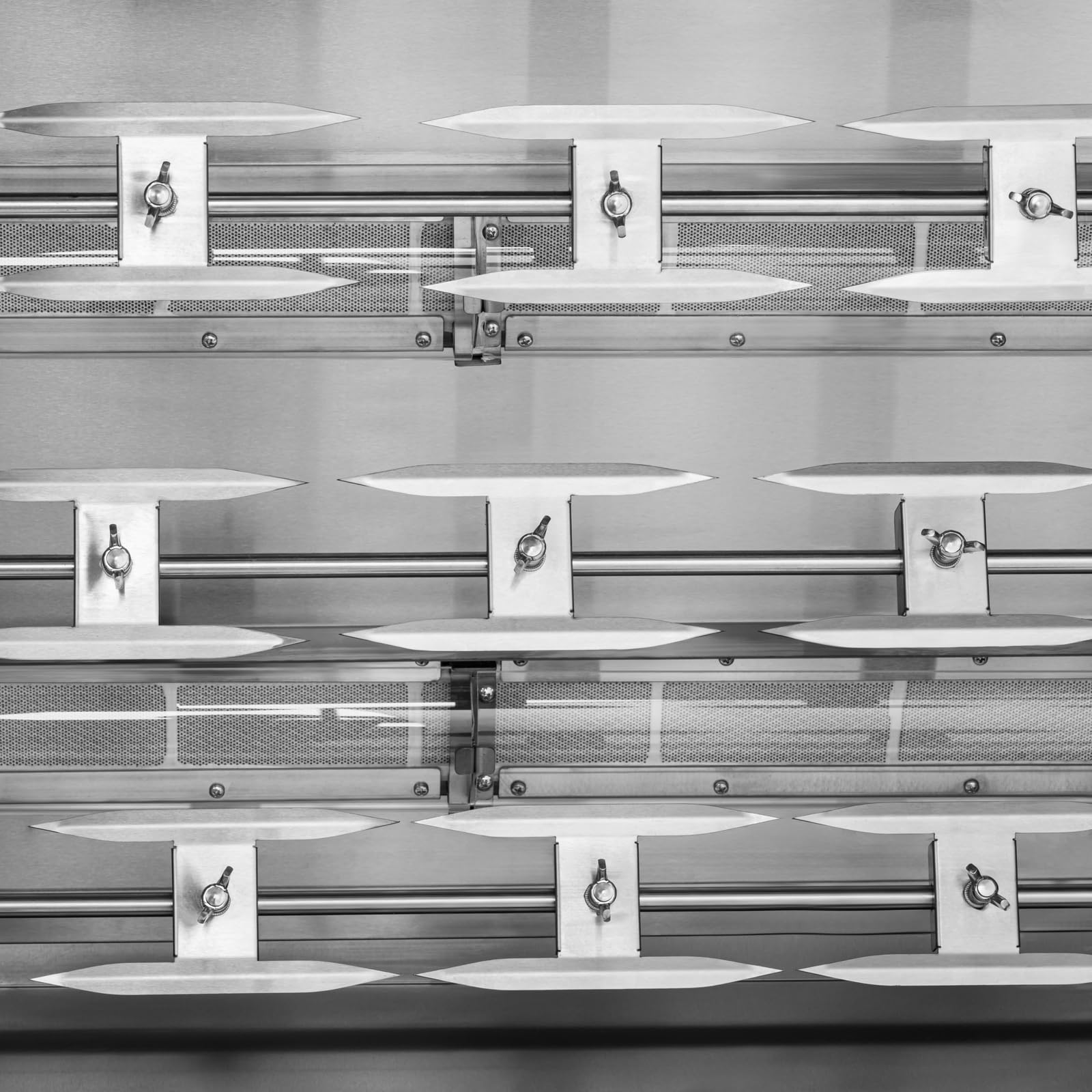 Royal Catering Rôtissoire poulet - à gaz - 4 broches - avec éclairage et roues Rôtissoire poulet professionnelle Rôtissoire à gaz Rôtissoire poulet gaz
