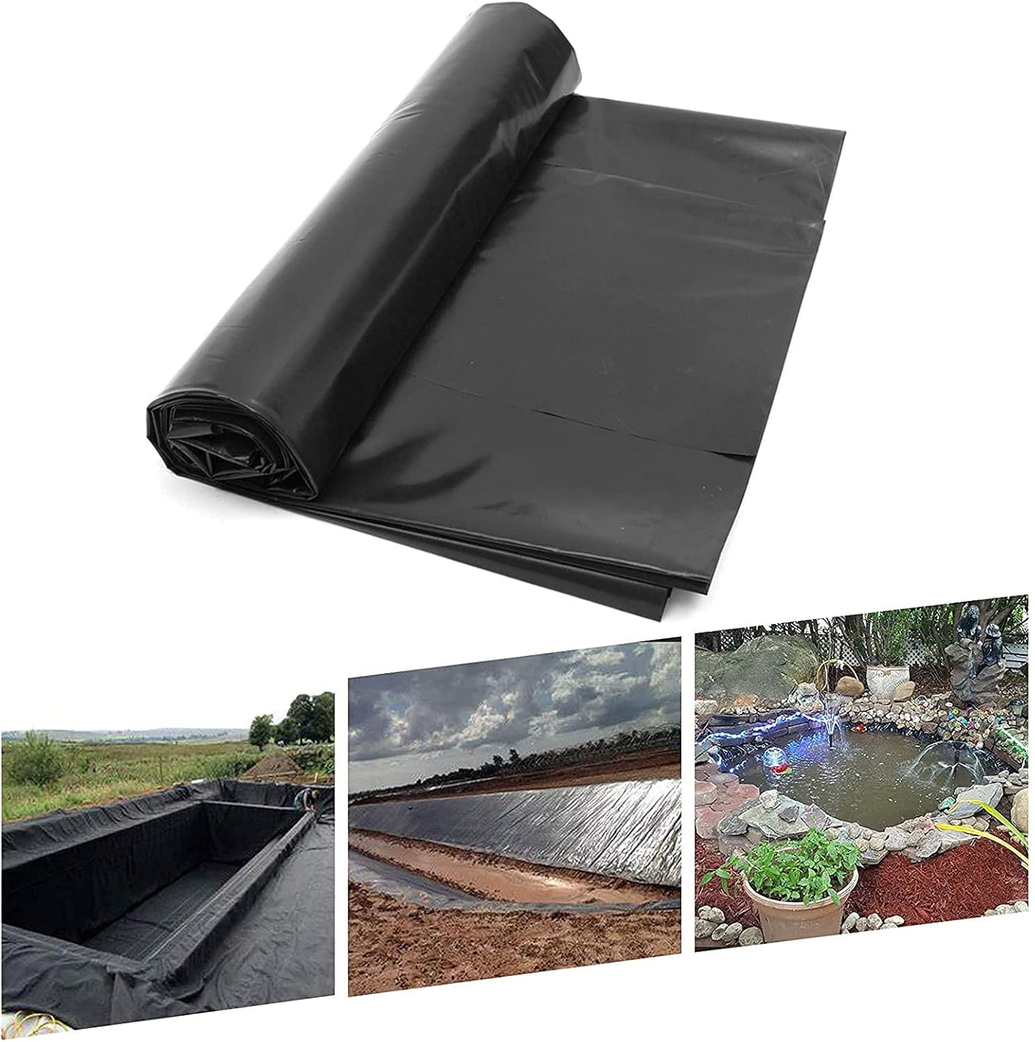 7.9mil Pond Liner 20x20ft Koi Pond Liner HDPE Pond Liner Rubber Pond