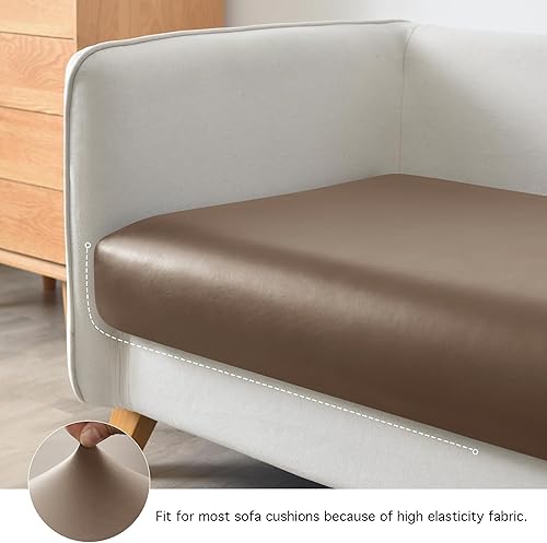 Miniatura 5 de Yates Home Funda de cojín de piel sintética para sofá, impermeable, elástica, para asiento de caravana, sofá biplaza, protector de muebles, funda