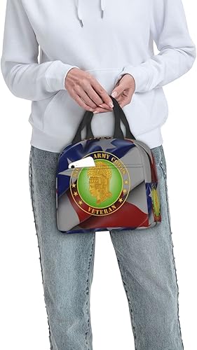 Miniatura 8 de Bolsa Bento con aislamiento térmico para mujeres del Cuerpo del Ejército de veteranos reutilizable y portátil para hombres y mujeres