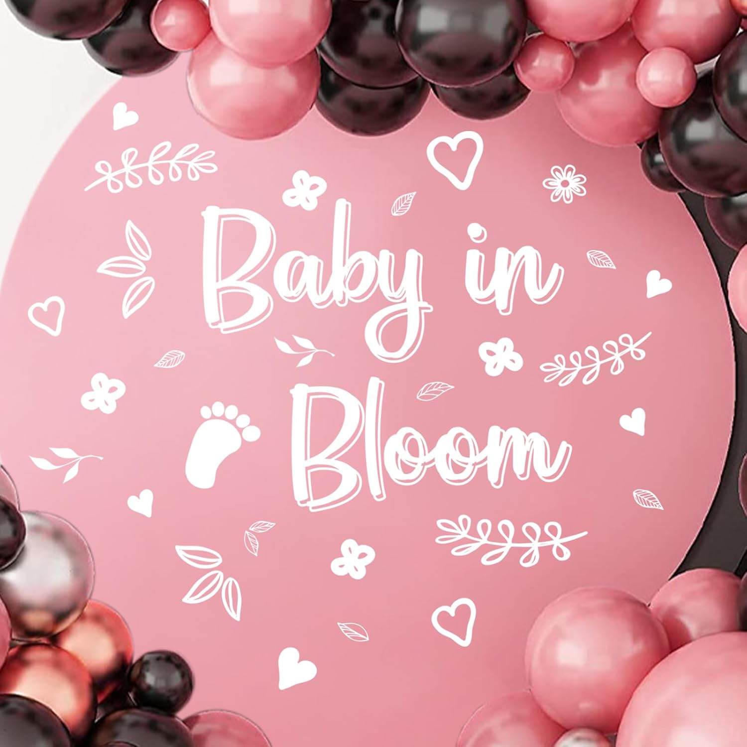 Baby in Bloom Sign Baby Shower Party Decals Decorations