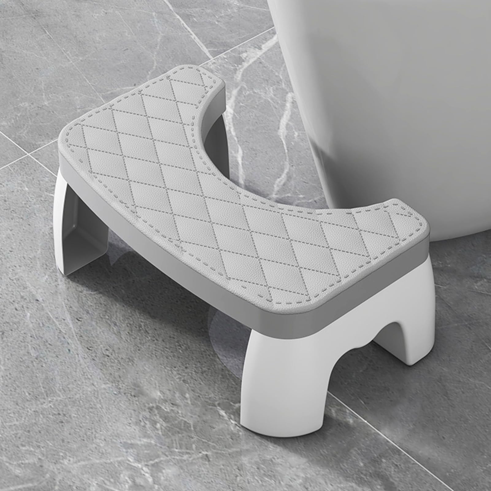 EHOTER Poop Stool For Bathroom 2024 Portable Squatting Poop Foot Stool, Toilet Potty Stool, Toilet Assistance Steps for Home Apartment Dorm Toilets Bathroom Stools for Adults Kids Seniors (Grey)