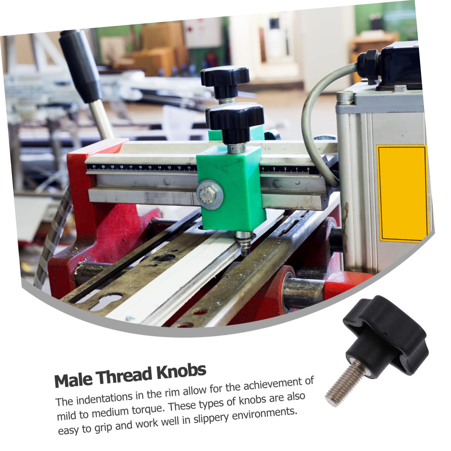 Luxshiny 10Pcs Star Hand Grip Knobs Male Thread Thumb Screws for Machinery Non Slip Design for Easy Installation for Instruments and Equipment