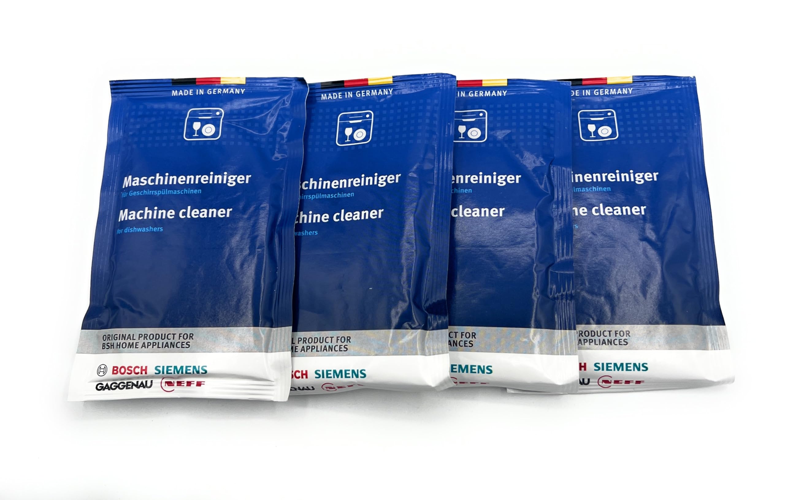 Pack de Limpieza en Polvo para Lavavajillas Compatible con Bosch | Eficiencia y Frescura Profunda - 4 unidades de 45g - 00312477