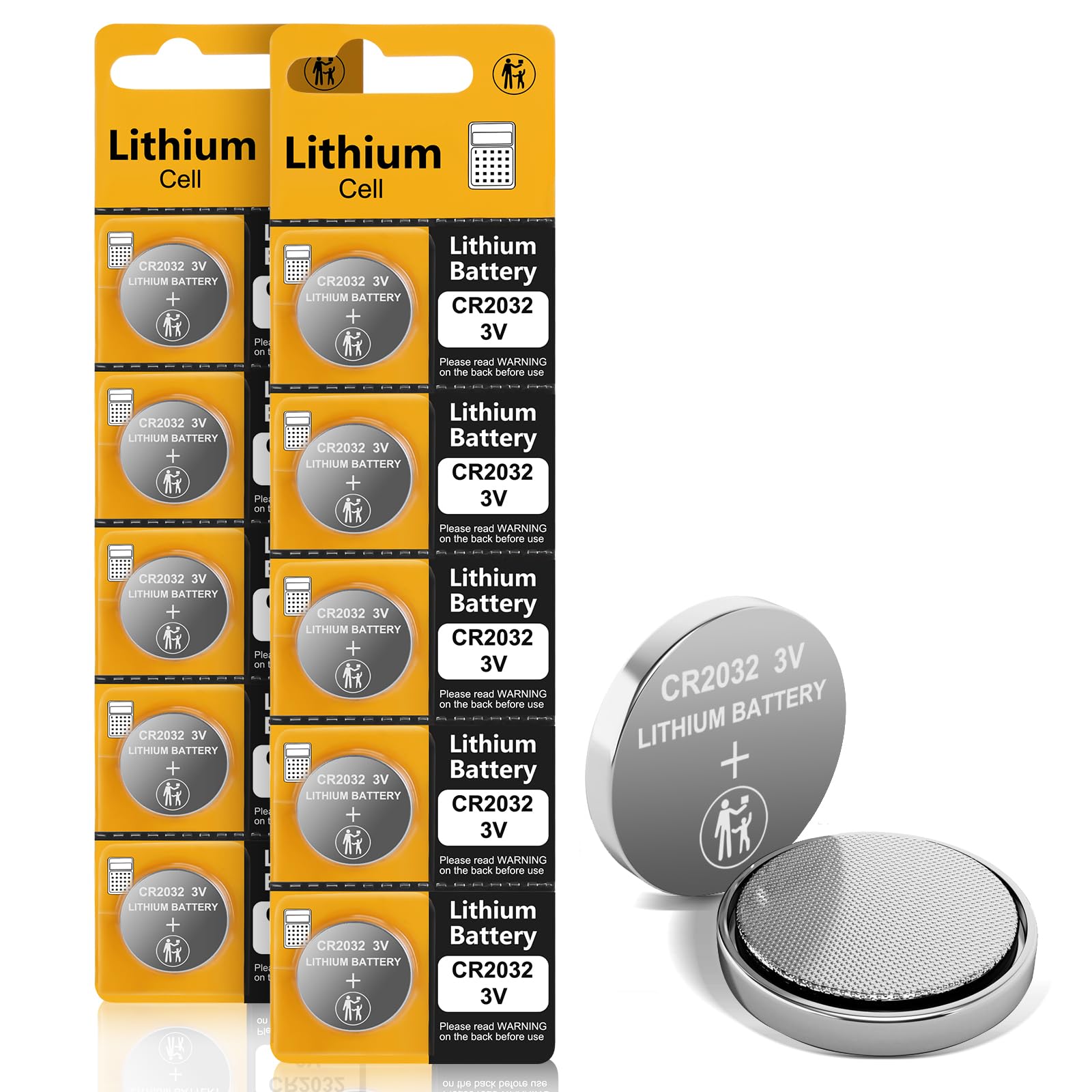 CR2032 Lithium 3v Coin Battery, 10 Pack 2032 Button Cell Batteries for Apple Airtag, Key Fob Battery Replacement for Nissan Toyota Honda Chevy Jeep.