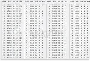 Amazon.com: MJFHERQ Decimal,Binary,Octal,Hex,ASCII Conversion Chart ...