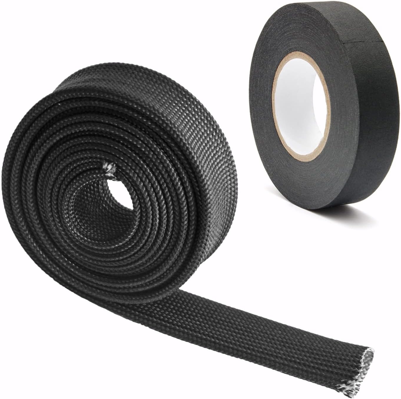 Heat Shield Sleeve Fiberglass Wrap 5FT13MM(1/2") Black