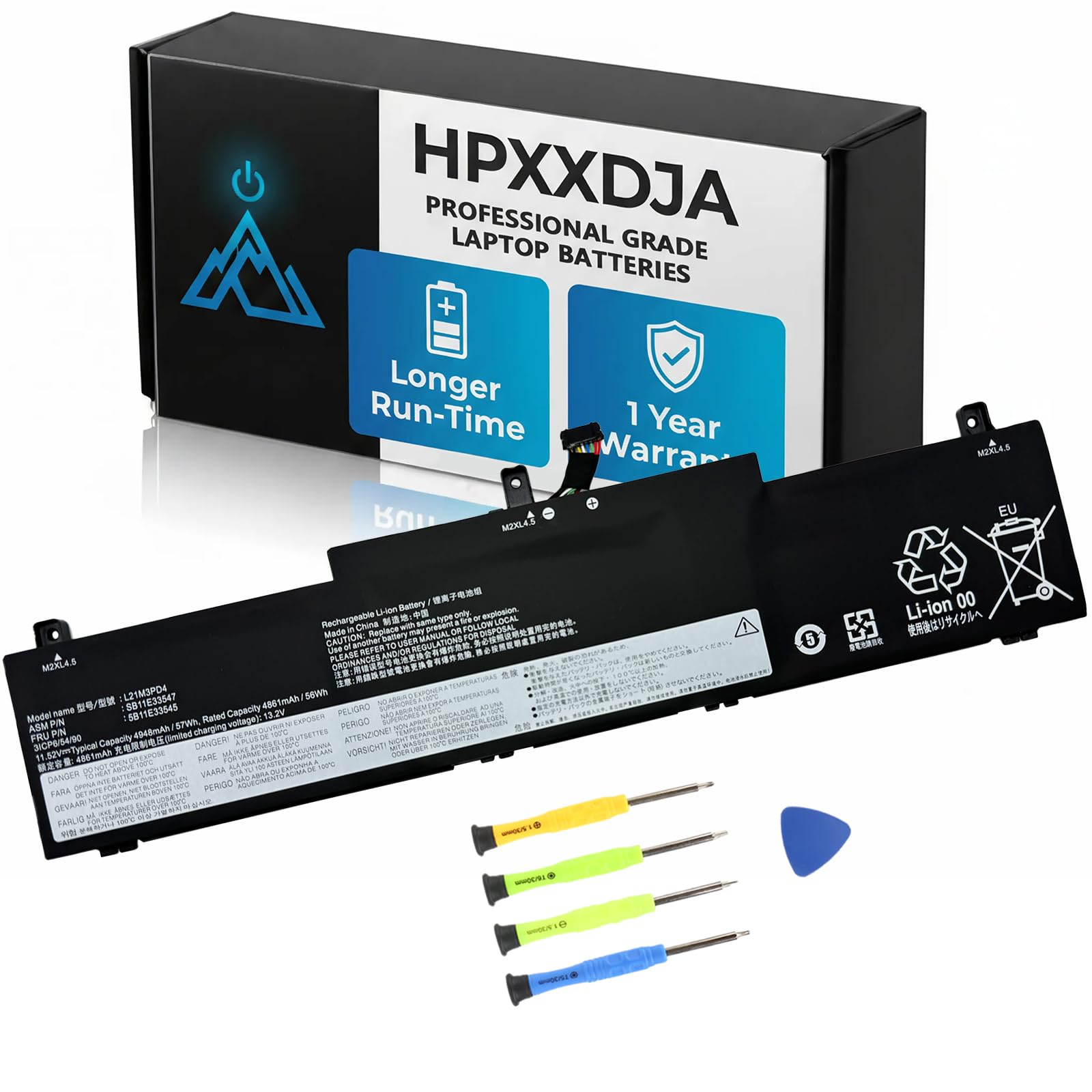 Amazon.com: HPXXDJA L21M3PD4 Laptop Battery Replacement for Lenovo