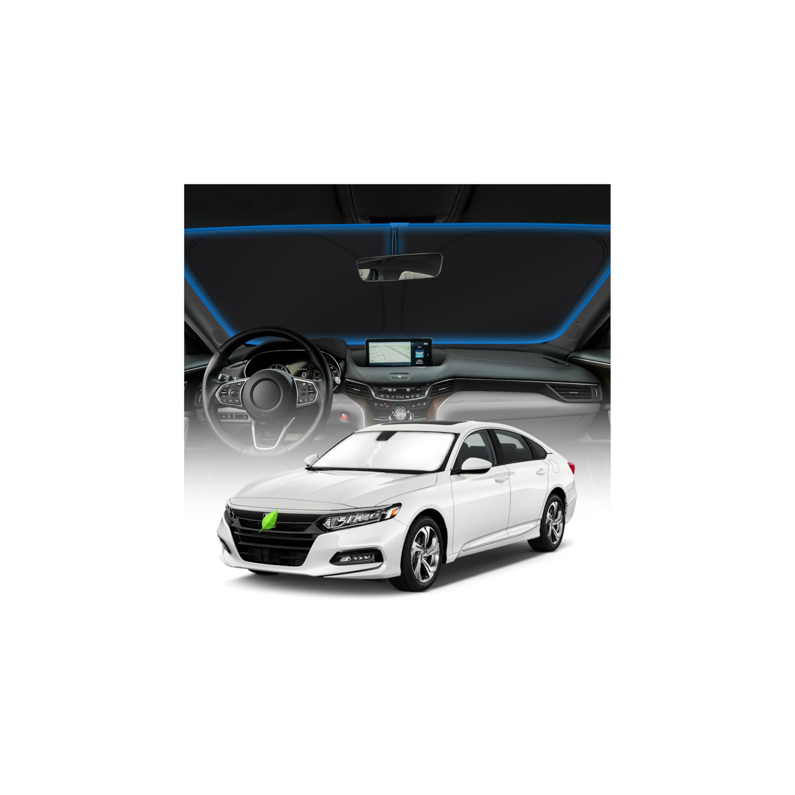 KUST Windshield Sun Shade for Honda Accord 2018-2022 Accessories Sunshade Sun Protector Foldable Blocks UV Rays Keep Your Car Cooler