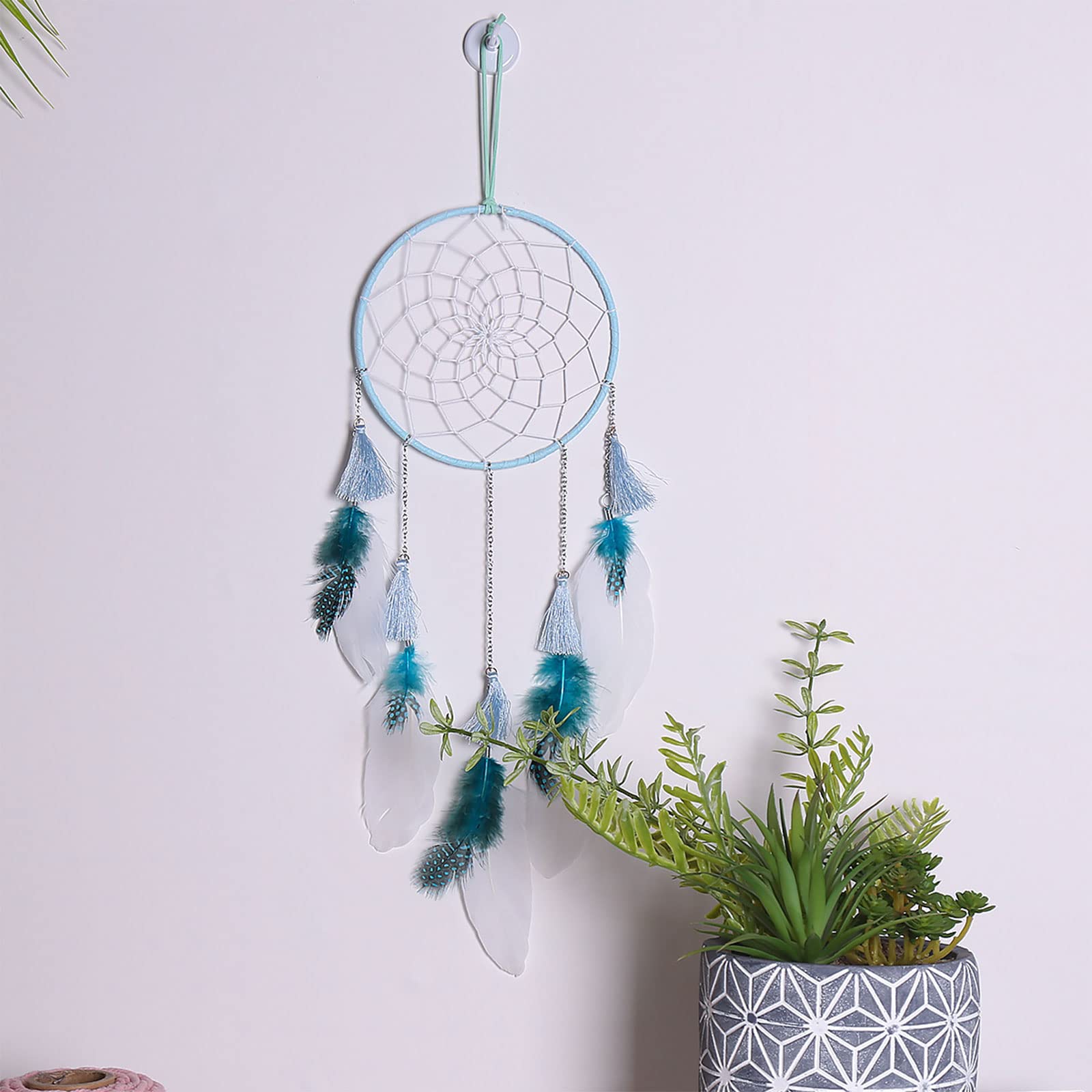 Traumfänger, handgefertigte Traumfänger mit Quaste, Traumfänger, Wandbehang, Dekoration for Zuhause, Kinderzimmer, Schlafzimmer