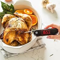 Vista 7 de GoodCook Termómetro digital táctil con pantalla LCD, lectura instantánea con sonda de acero inoxidable con imán integrado para un fácil