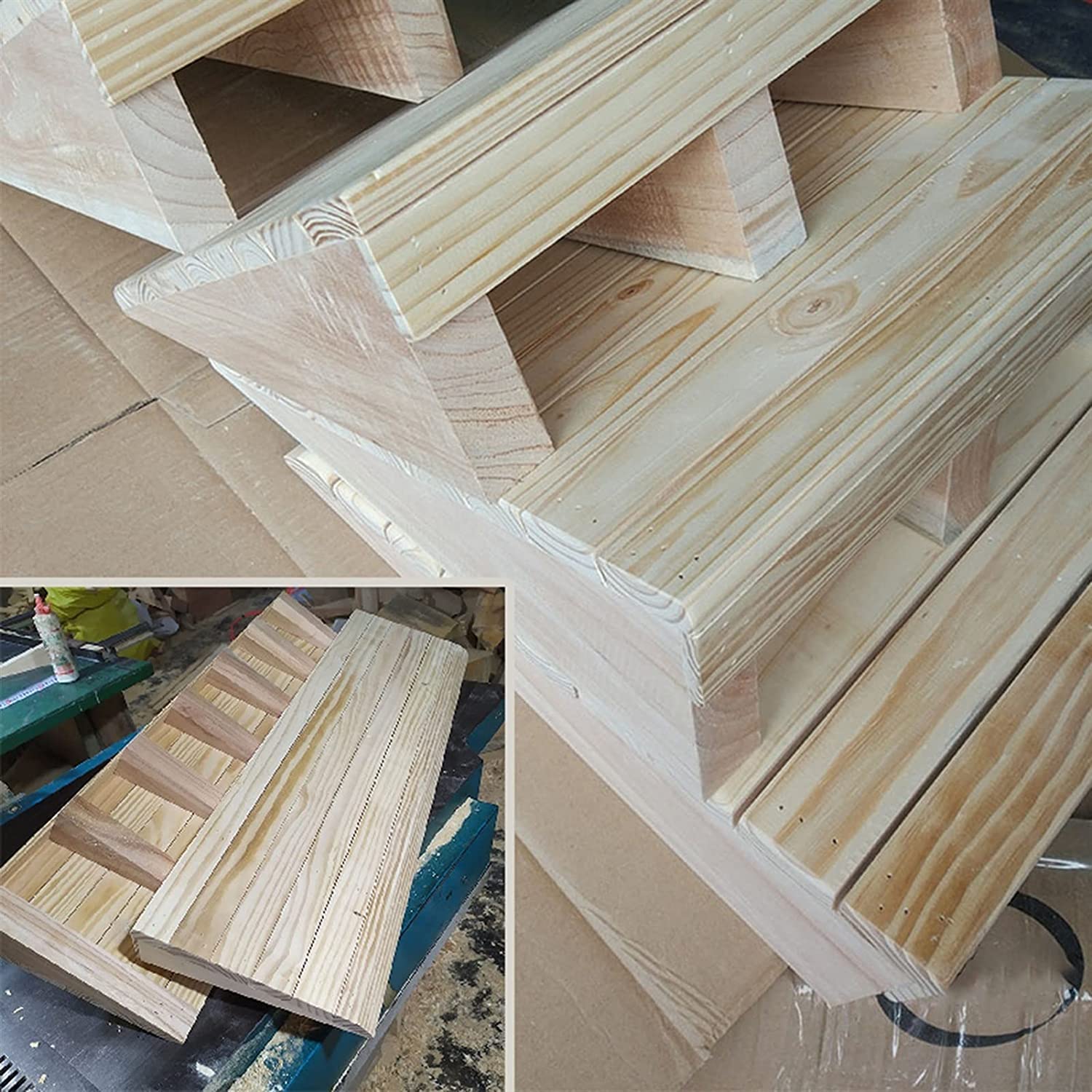 Umbral de Puerta de rampas de Madera con manija, escalón de Puerta de acera pequeño portátil para Mover Silla de Ruedas/Bicicleta/Scooter (Talla : 25.8x30x7cm)