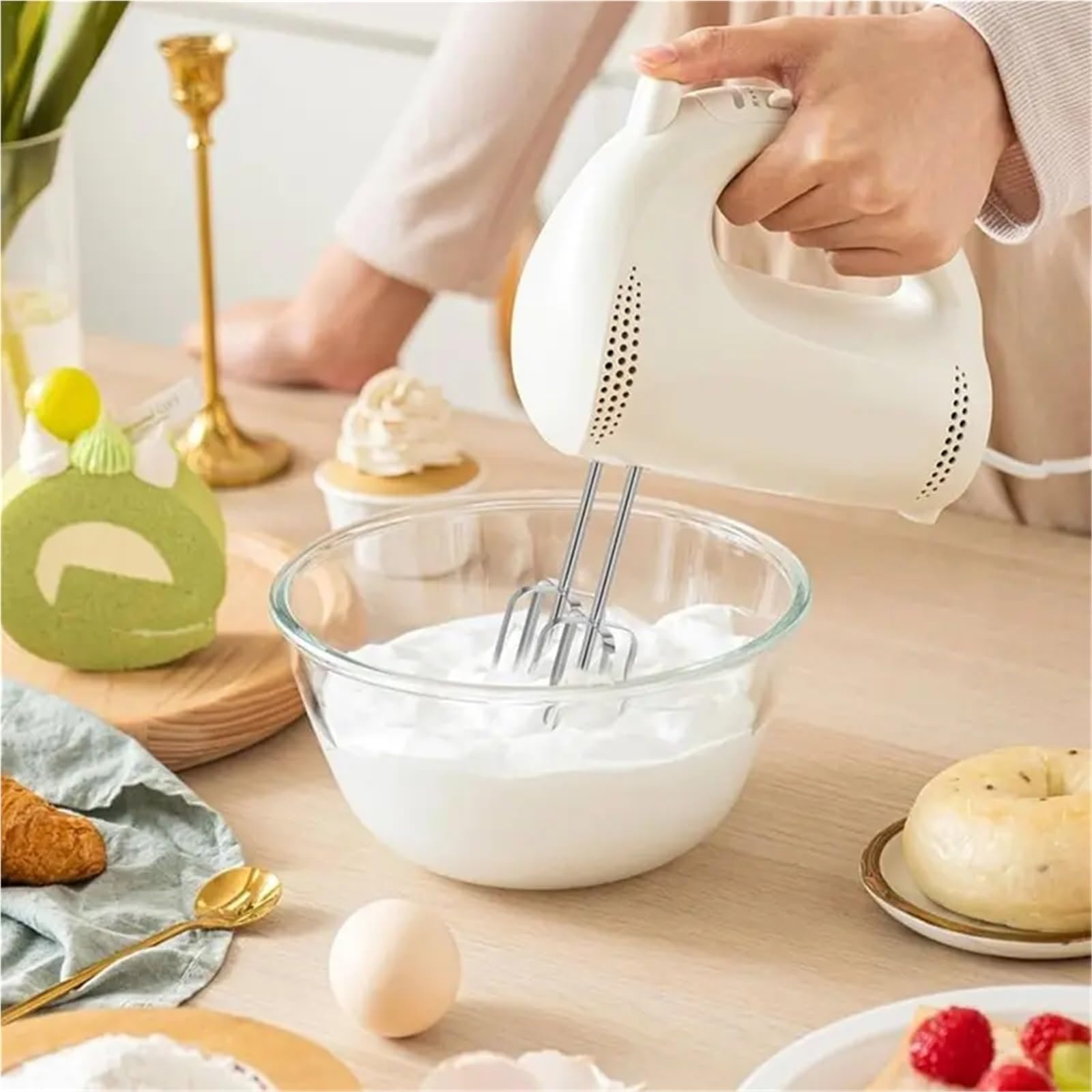 Accessori for fruste universali da 4 pezzi for sbattitore manuale: impastatrice sostitutiva for impastare la pasta for cuocere al forno e cucinare per Salse, Impasto
