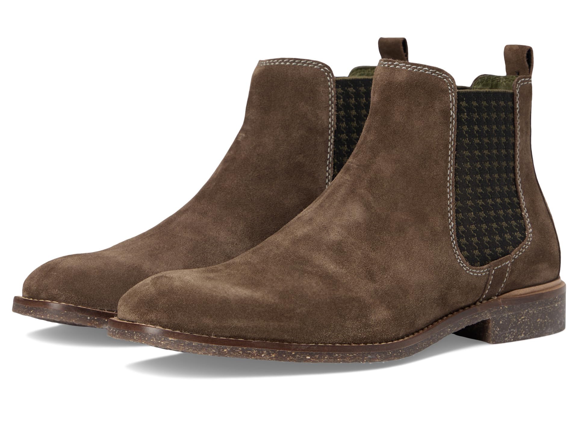Stacy Adams Gabriel Chelsea Boot - Stivali Uomo In Pelle Scamosciata Sabbia, Suola In Gomma, Plantare RedZone, 42 EU