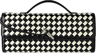 Joryin Woven Purse for Women Evening Clutch Woven Leather Handbags Crossbody Bag Purse Formal Evening Bag, Vegan Leather