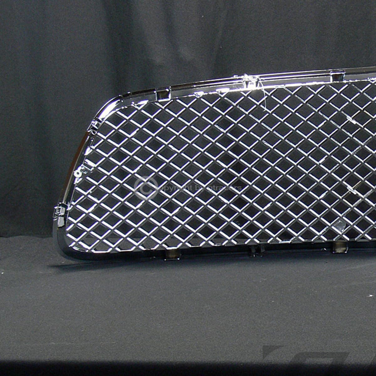 R&L Racing Front Grill Cover Compatible with 2011-2014 Dodge Charger Models - Big Horn Horizontal Style Luxury Sport Bumper Guard - Mesh Hood Front Bumper Guard (Chrome)