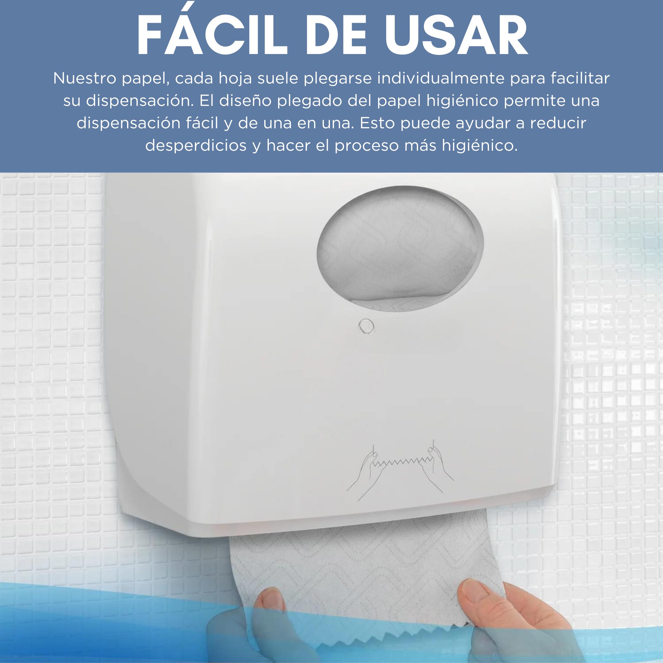 Papel Higiénico Suave y Resistente - Papel Higienico Plegado Caja 9000 unidades, Papel WC Químico Ecológico, Toalla Secamanos Zig Zag, Papel Higiénico Humedo Wc
