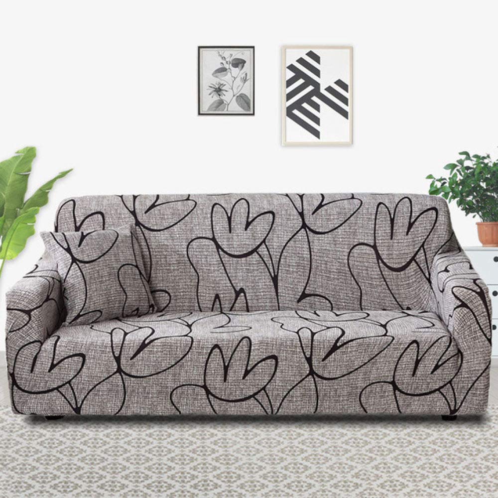 Housse de canapé sectionnel extensible pour rénover un salon abîmé ou usé