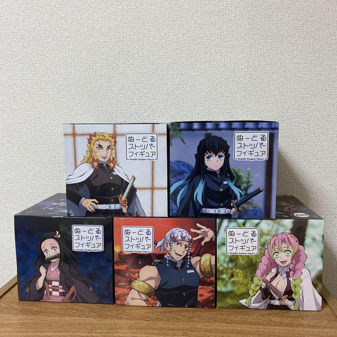 鬼滅の刃ぬーどるストッパーフィギュア　5点セット 鬼滅の刃ぬーどるストッパーフィギュア5個セット ねずこ 蜜璃