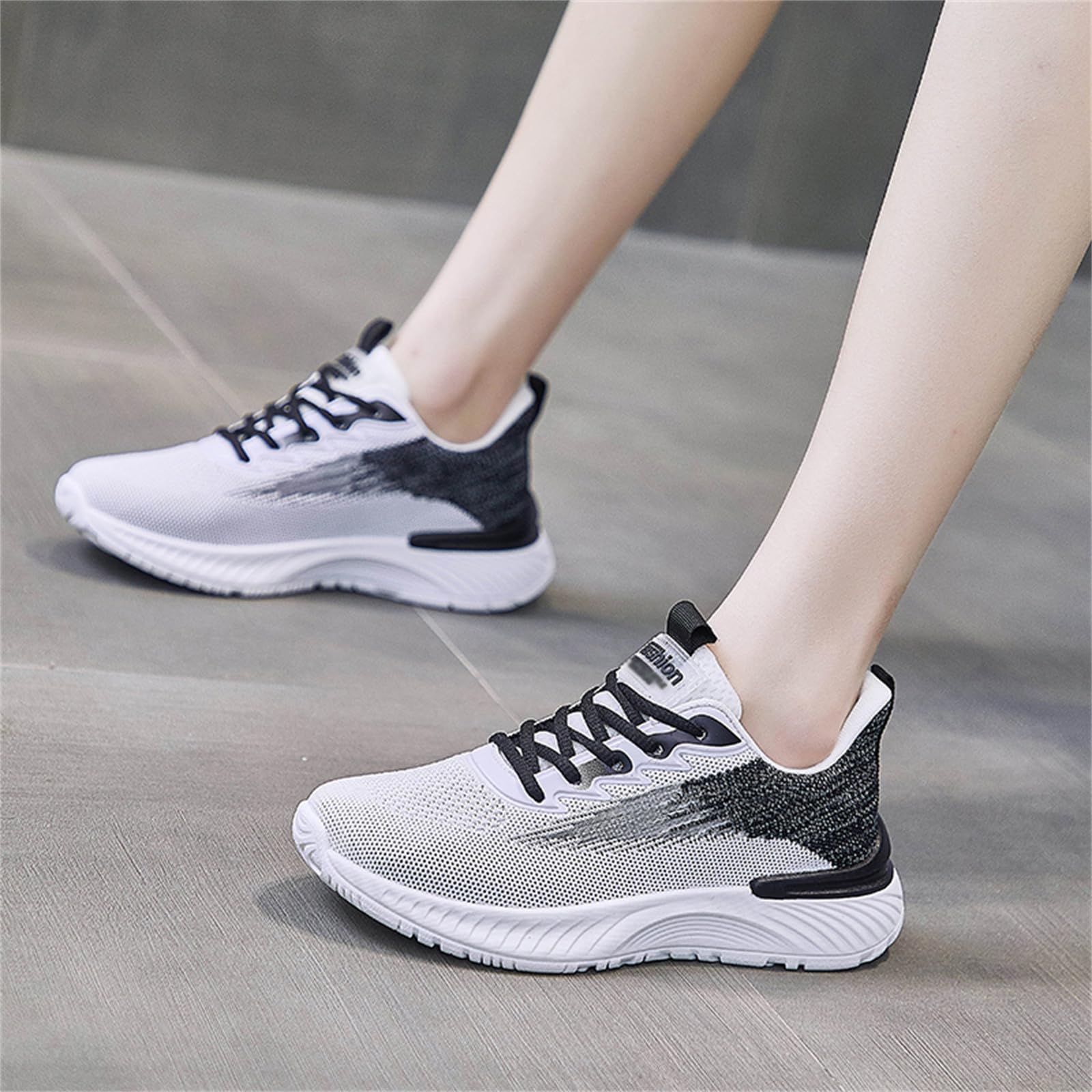 JiuQing Buty sportowe do biegania na platformie Damskie buty do chodzenia Siatkowe lekkie tenisowe buty do ćwiczeń Jogging sportowe buty