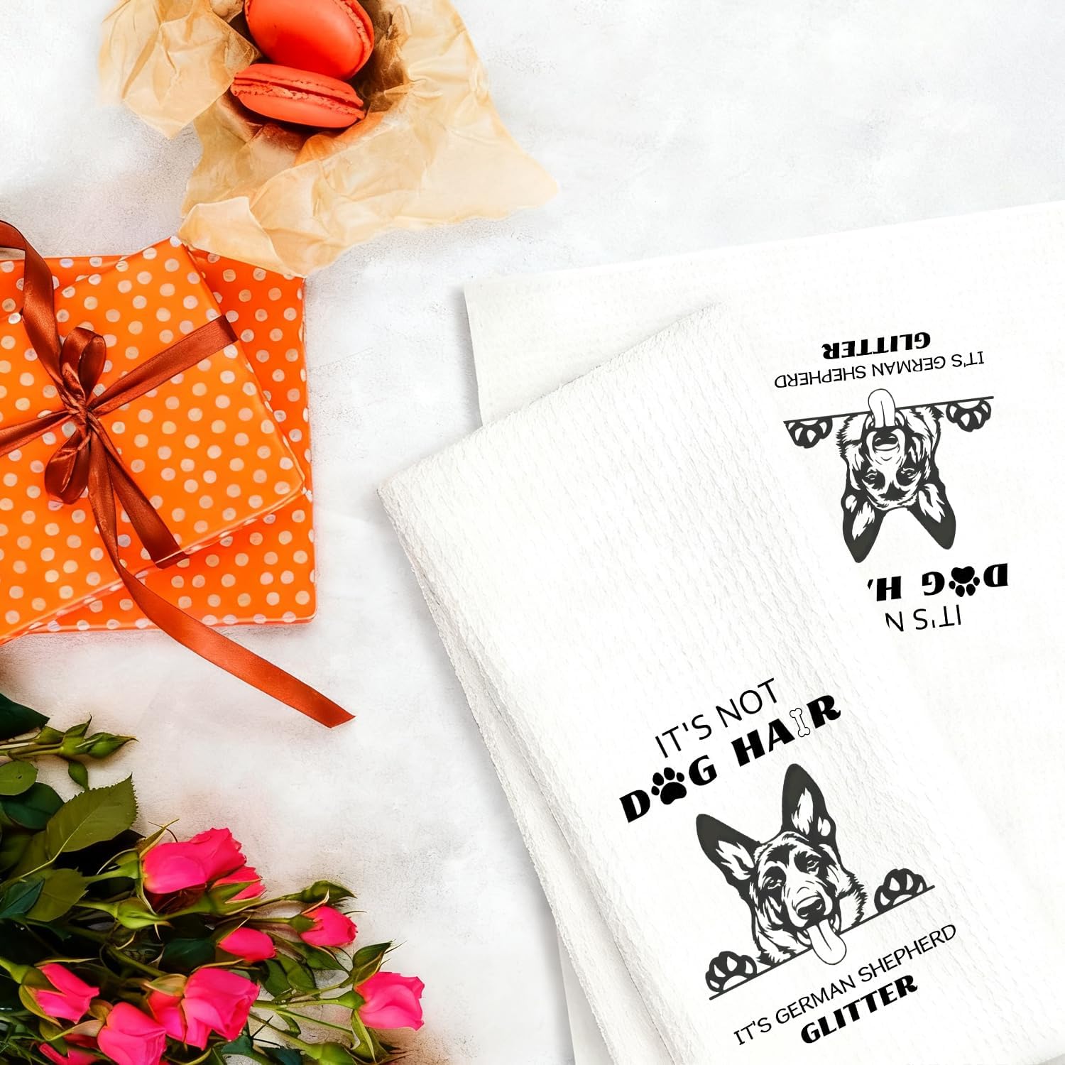 Cute German Shepherd Bathroom Hand Towels,German Shepherd Gifts for Women Dog Lovers Decorative Hand Towels for Bathroom Washroom,Funny Dog Kitchen Dish Tea Towels,16x24 Inch - Image 6