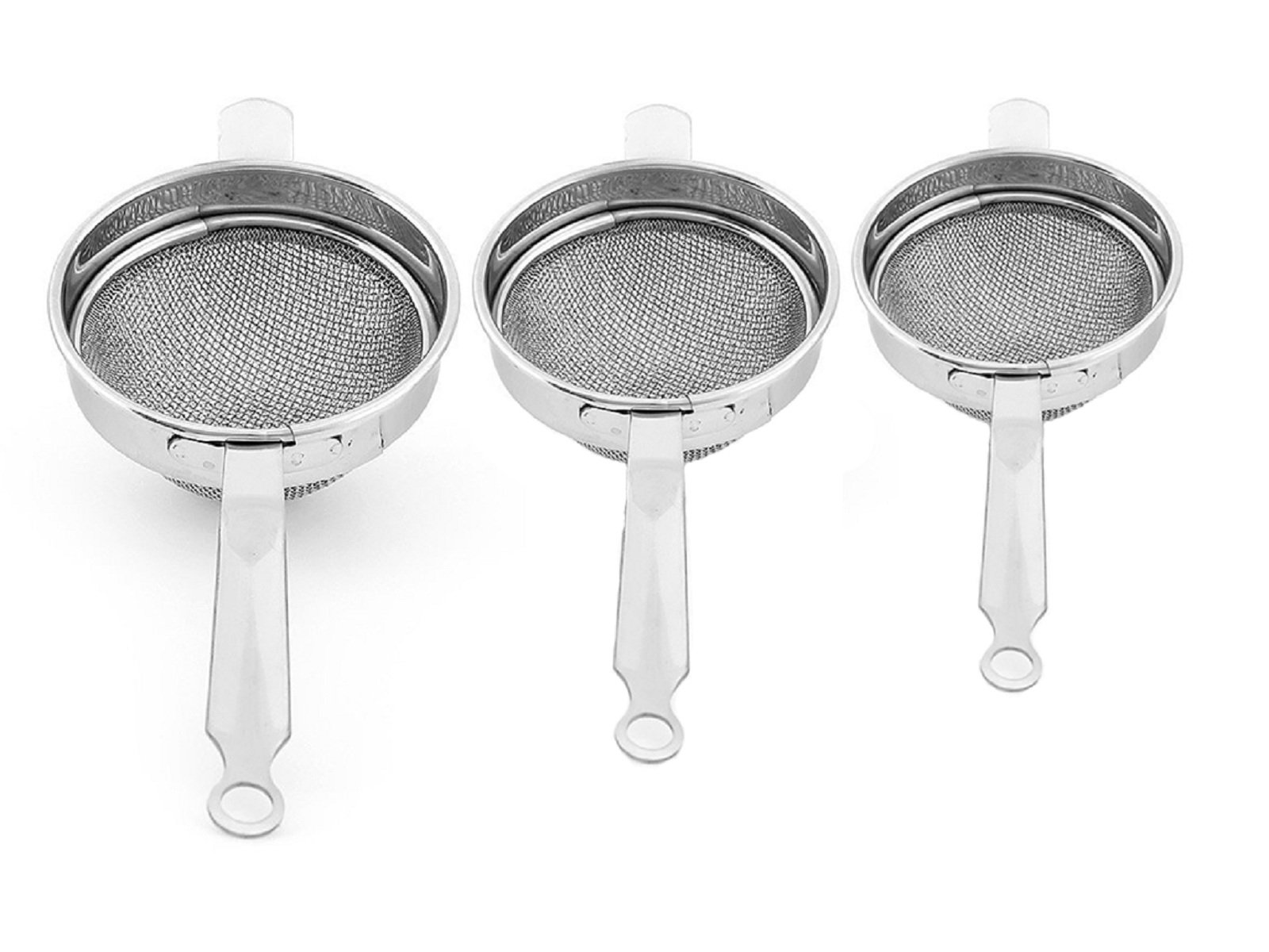 Kuber Industries Stainless Steel Double Mesh Tea Strainer Chalni 8,9,10 cm Diameter (3 Piece, Silver, CTKTC01766) (B07JP196KW) Amazon Price History, Amazon Price Tracker