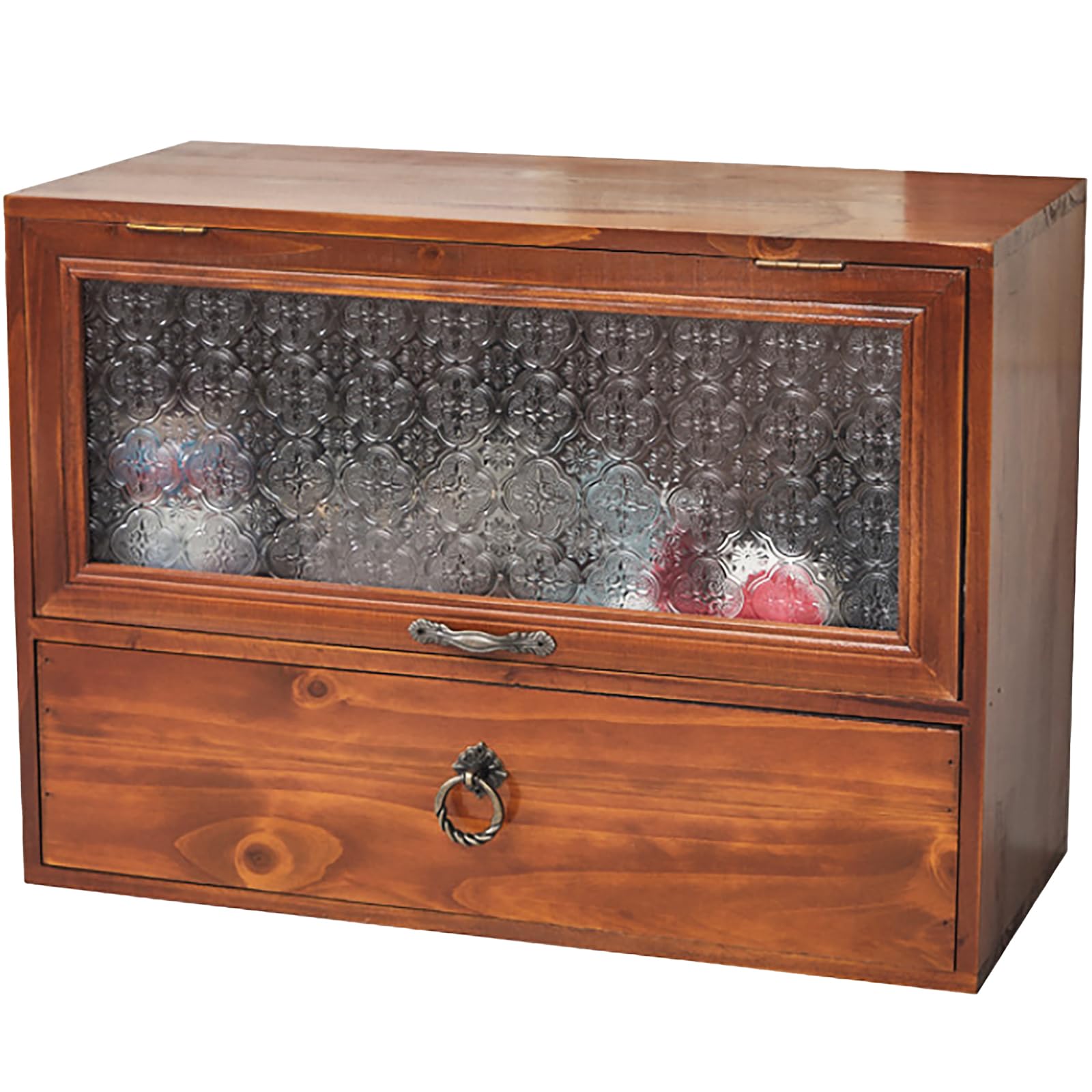 Amazon.com: Millefiori Glass Vintage Tabletop Organizer - Wooden ...