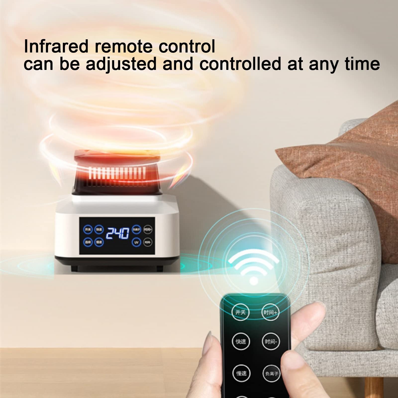 Asciugatrice Portatile Con Pompa Di Calore 1000W - Bluetooth, Telecomando, Per Casa E Appartamento - Foto 10