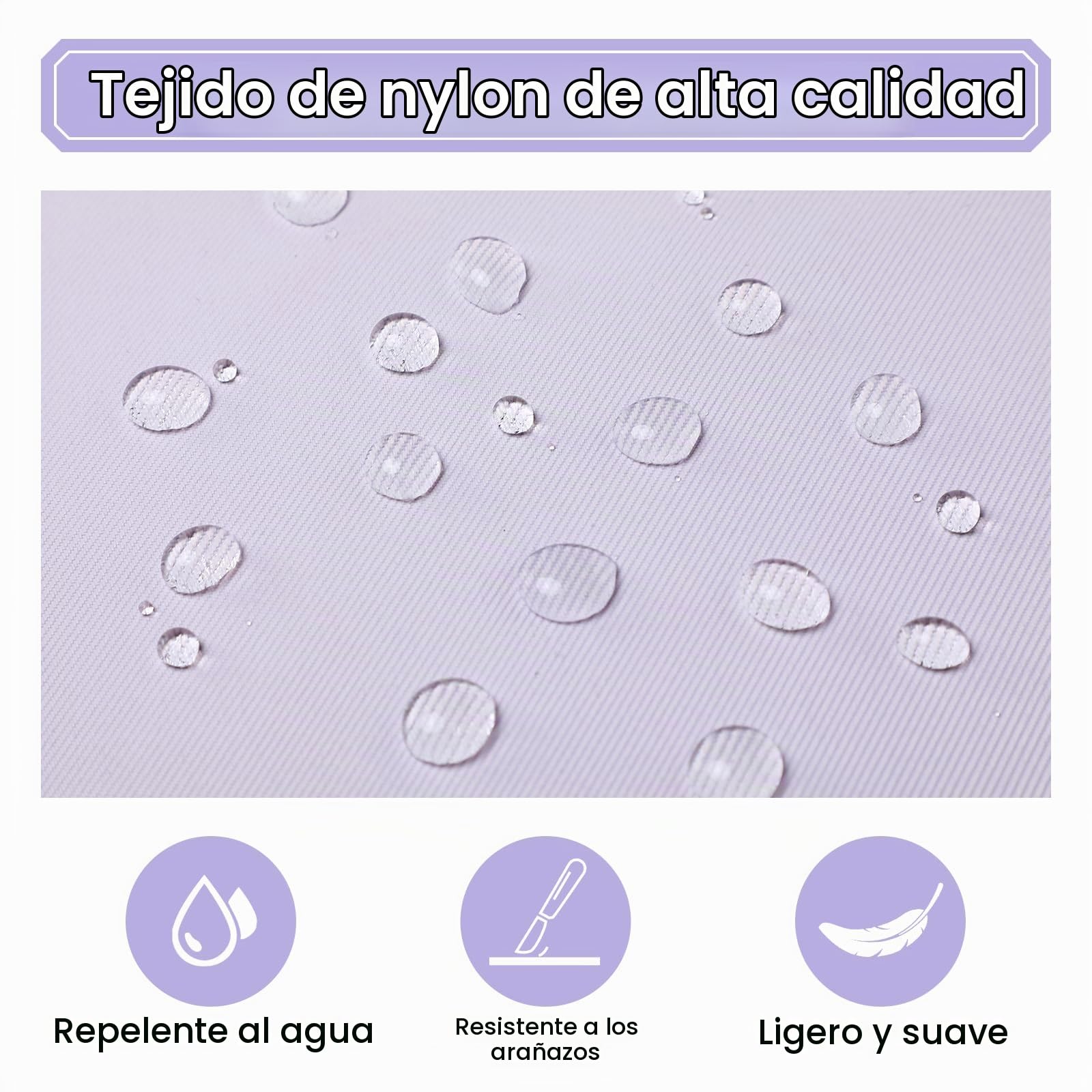 Amythe Mochilas Escolares Niñas con Correa para Carrito, Morado