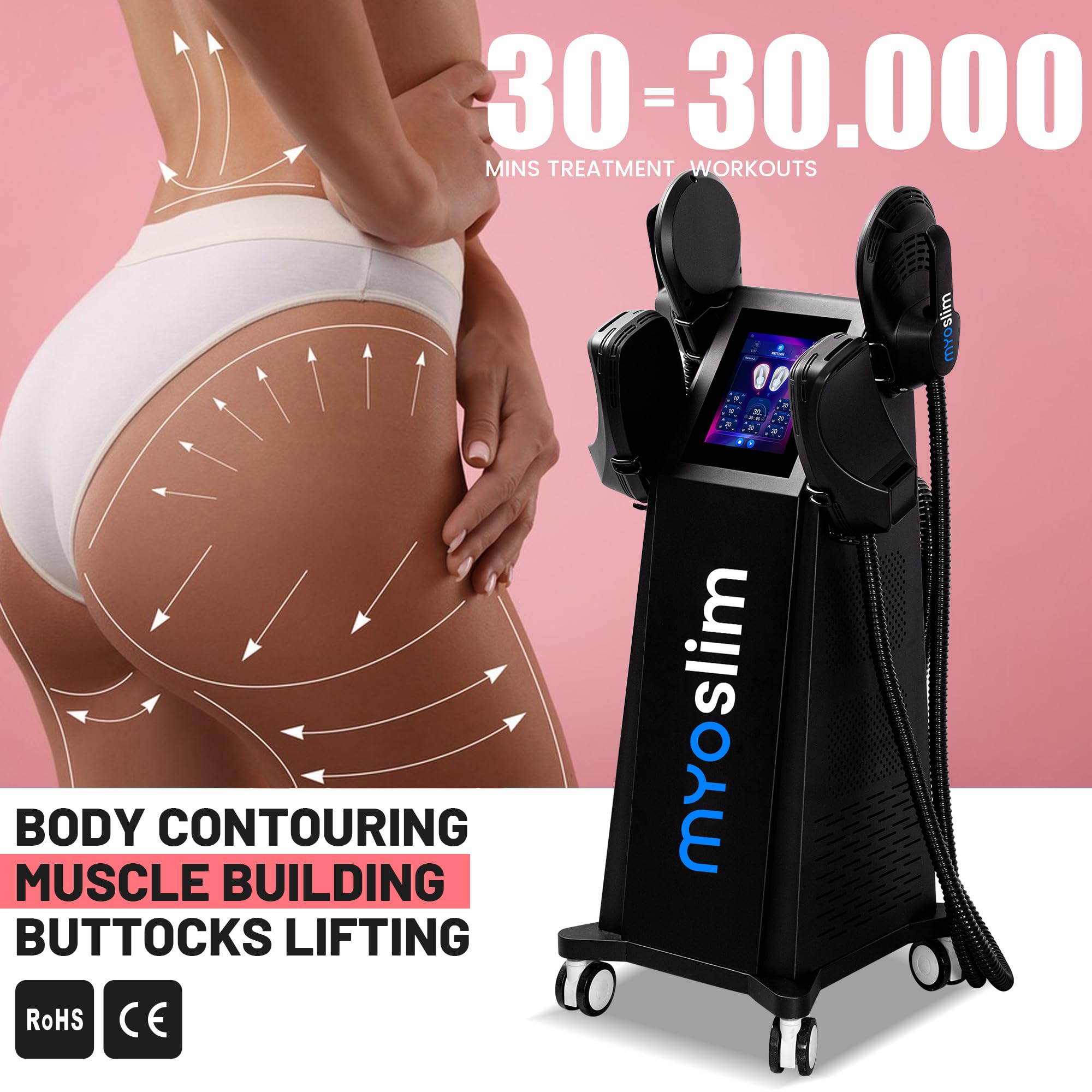 Elettrostimolatore con Tecnologia HI-EMT per Modellare il Corpo
