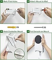 Vista 6 de ALIENERGY Wall Mount for Xbox Series S (Mount The Console & Accessories on Wall Near or Behind TV LeftRight), Wall Shelf Bracket Kit for XSS System