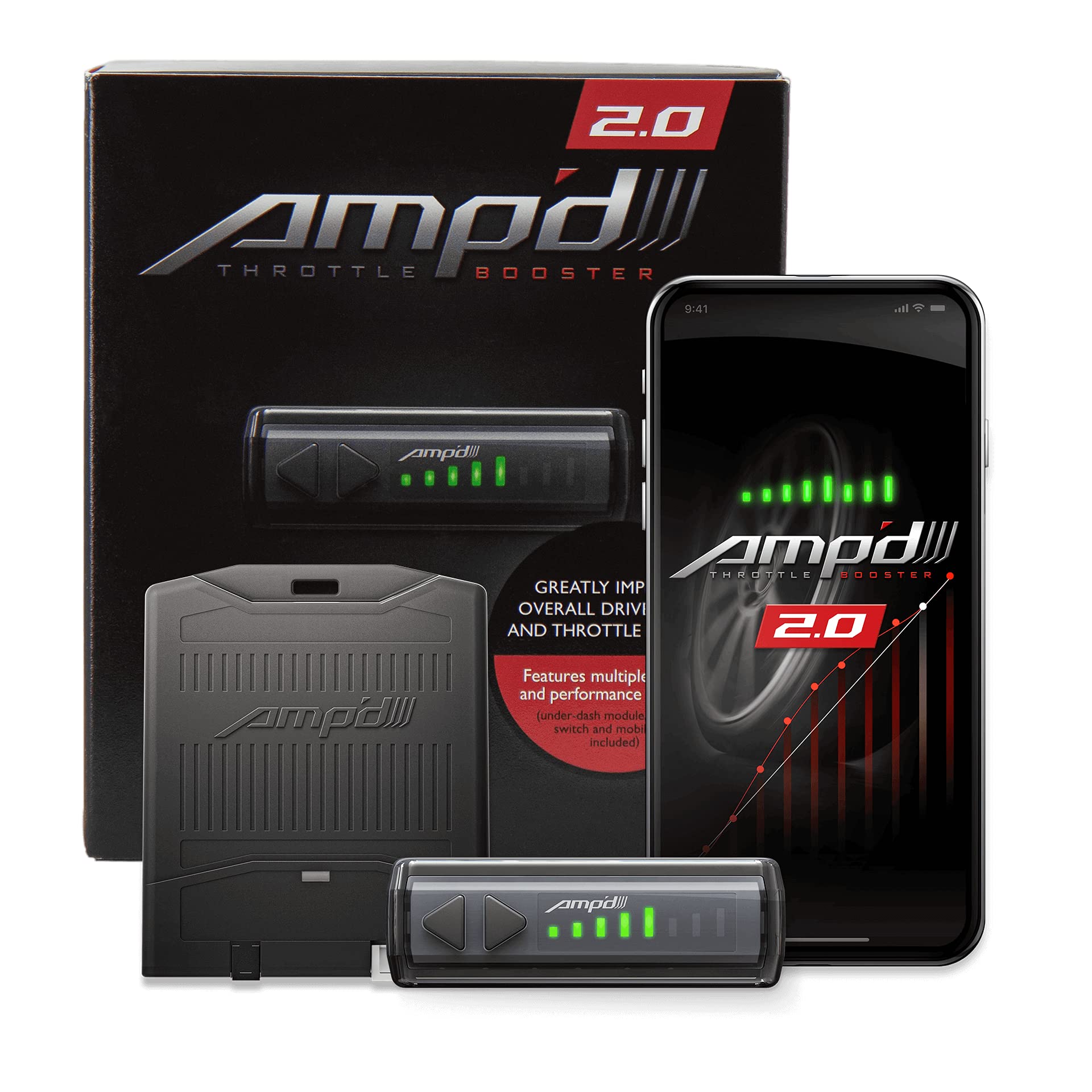 Amp'D 28867-D2 Throttle Booster 2.0 with Bluetooth Switch