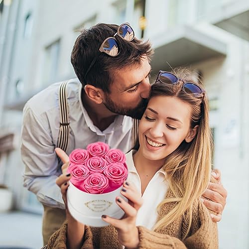 Miniatura 5 de Rosas preservadas en una caja, rosas duraderas que duran un año para siempre, regalos románticos para el día de la madre, San Valentín, aniversario,