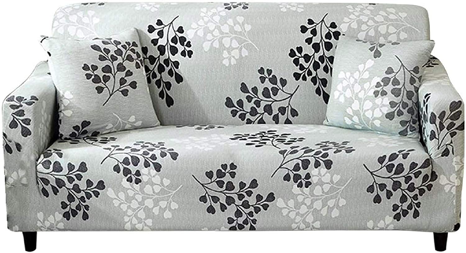 HOOBUY Printed Sofa Cover Stretch Couch Covers Patterned Loveseat Slipcovers for 2 Seater Cushion Couch Love Seat Set YZQ (2 Seater/Loveseat)