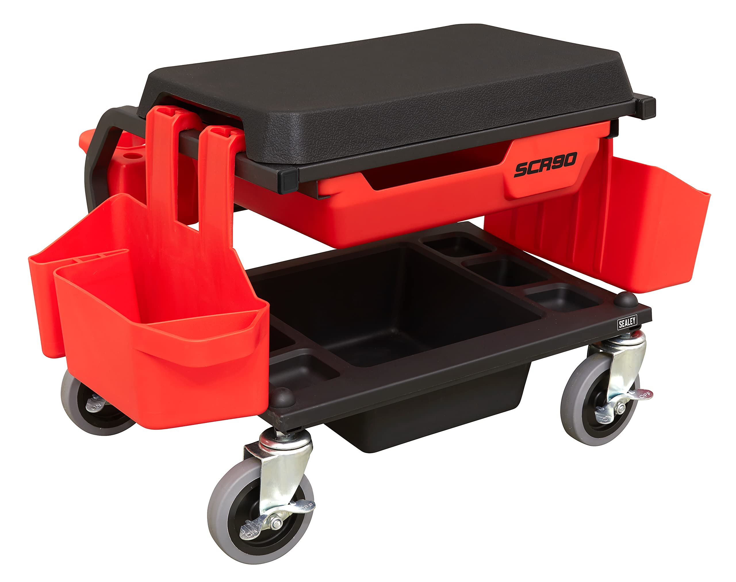 Sealey Red Mechanic's Detailing Utility Seat - Scr90 Large