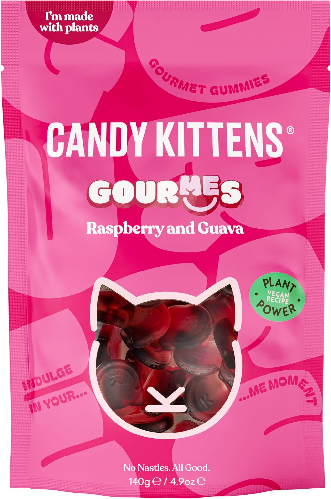 CANDY KITTENS Rasperry and Guava Sweets, 140 GR