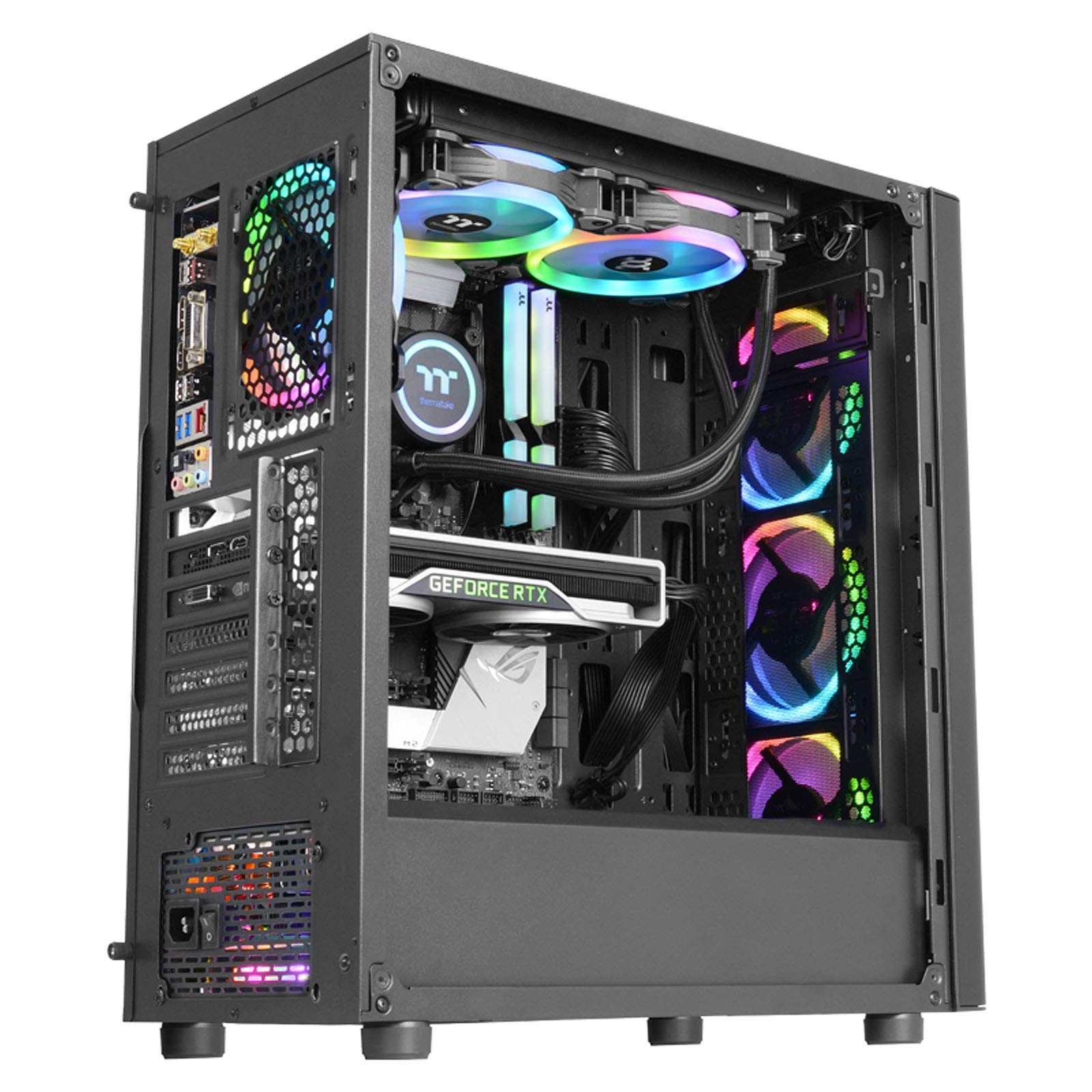 Amazon.co.jp: ゲーミングPCケース 3つのRGBファンを備えたフルタワー