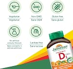 Jamieson Chewable Vitamin D3 1,000 IU Natural Tangy Orange Flavour, Supports Immune Health, Strong Bones and Teeth. Vegetarian, Non-GMO, Gluten-Free, No Artificial Flavours or Colours, 100 Count, Proudly Canadian