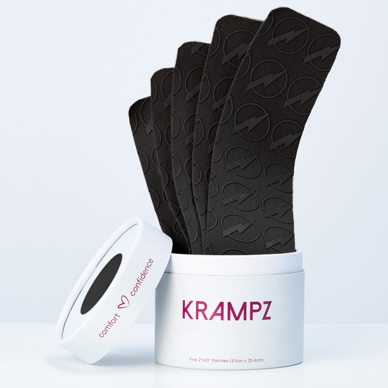 Krampz Menstrual Pain Relief Patches | Drug-Free Far-Infrared Period Patches for Cramps | Up to 72-Hour Wear | Water &amp; Sweat Resistant | Active Grip - 5 Count | Not a Heat Patch