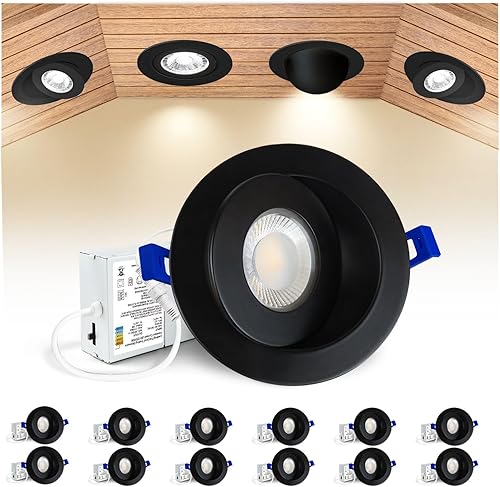 Miniatura 10 de zouzai 4 pulgadas 5CCT luz LED empotrable con cardán ajustable, 360°+90° direccional, regulable, iluminación decorativa para el hogar y comercial,