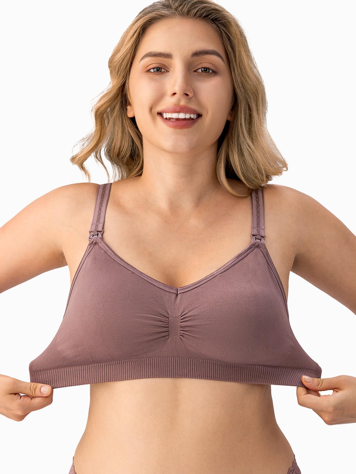 HBselect 3 PCS Reggiseno Allattamento con Estensione Reggiseno Bra Donna Morbido e Traspirante Reggiseno Senza Ferretto e Senza Cuciture