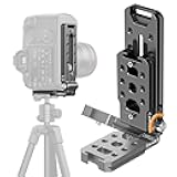 Foldable DSLR Camera L Bracket - Arca Base Universal Vertical Camera Mount Horizontal Switching Tripod Quick Release Plate Compatible with Canon Nikon Sony Fujifilm DJI Ronin Osmo Stabilizer Monopod