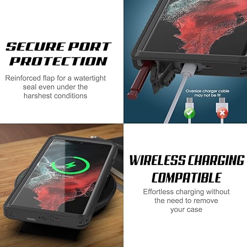 Miniatura 4 de Punkcase Funda ultra impermeable para Galaxy S22 Serie Extrema Ajuste delgado Certificado IP68 A prueba de golpes, a prueba de suciedad A prueba de