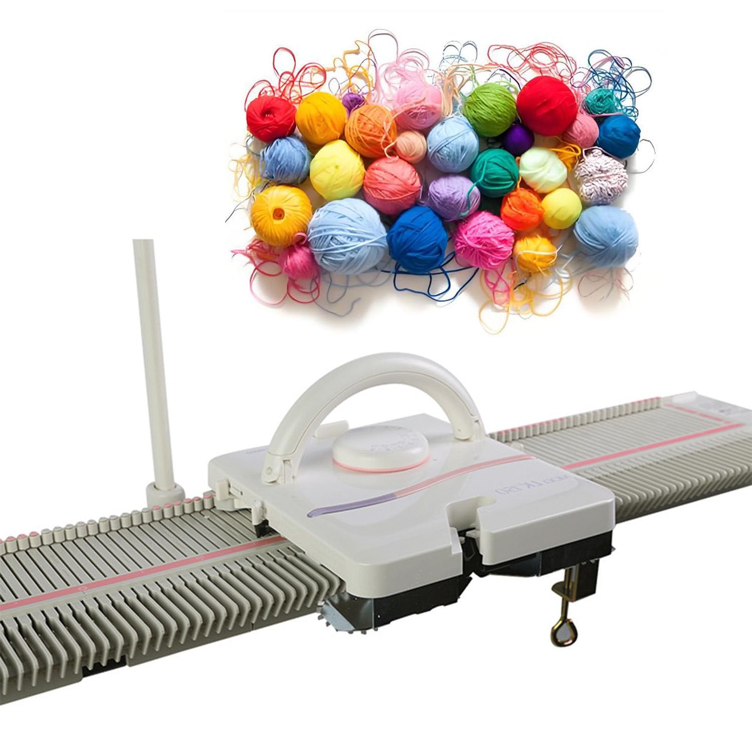 GTANND Domestic Knitting Machine,150 Stitches 6.5mm Knitting Machine And Accessories,For Jacquard Knitting/Two-Color Openwork Pattern Knitting