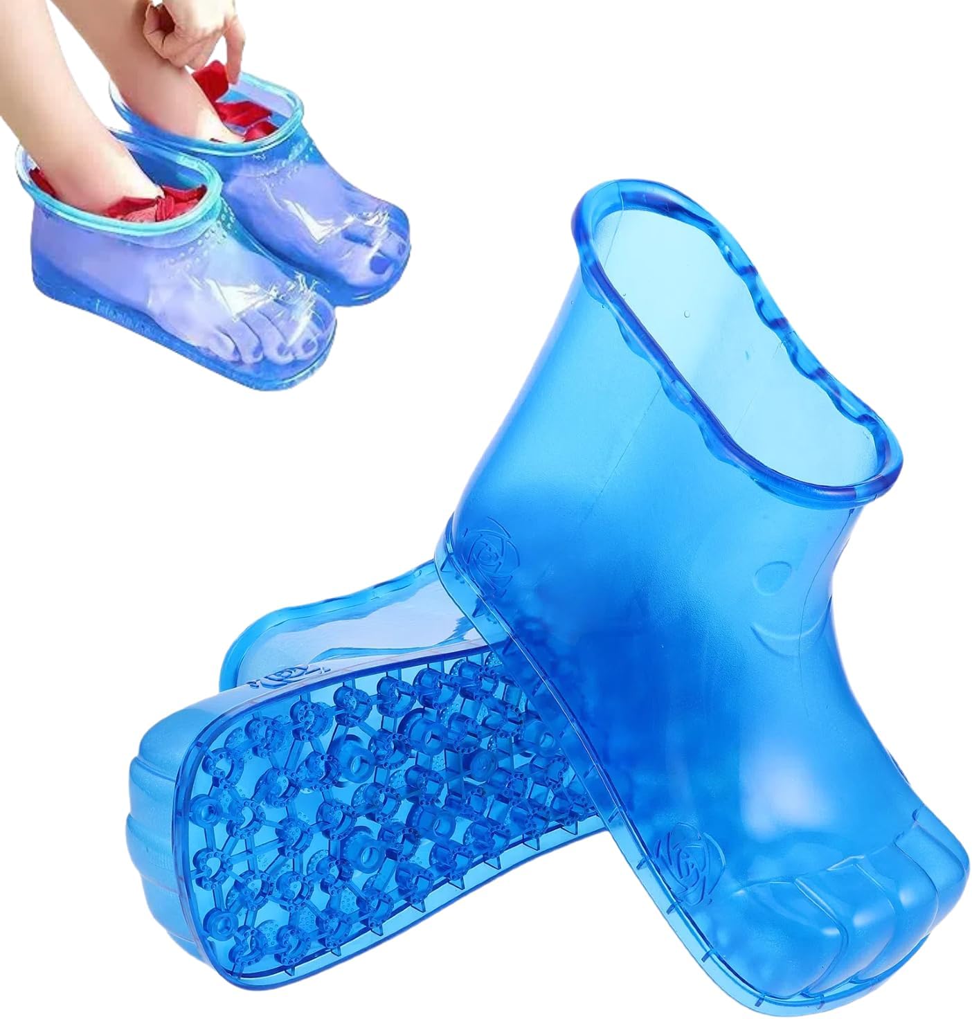 FOMIYES Foot Soaking Shoes Portable Foot Spa Soaker Boots for Home Bath Therapy Relaxation and Improved Circulation 10.24X4.92X10.24 Inches