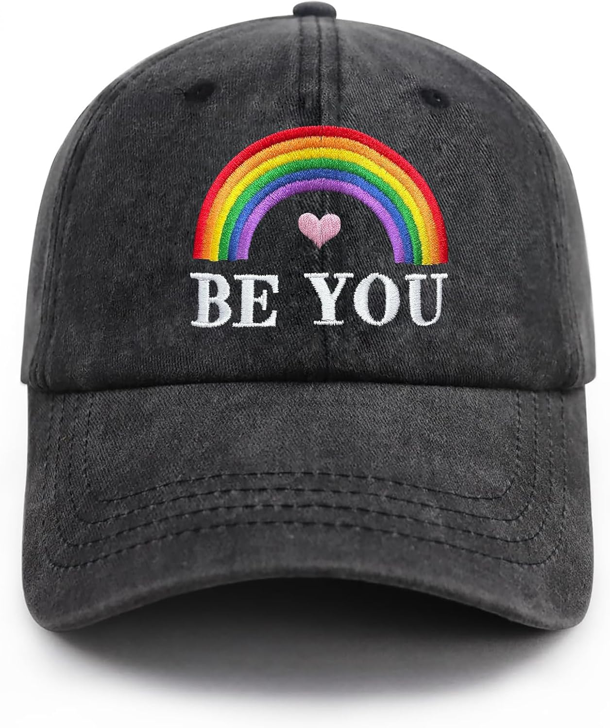Embroidered LGBT Hat Rainbow Pride Hat for Men Women, Funny Adjustable Gay Hat LGBT Baseball Cap Dad Hat Pride Accessories