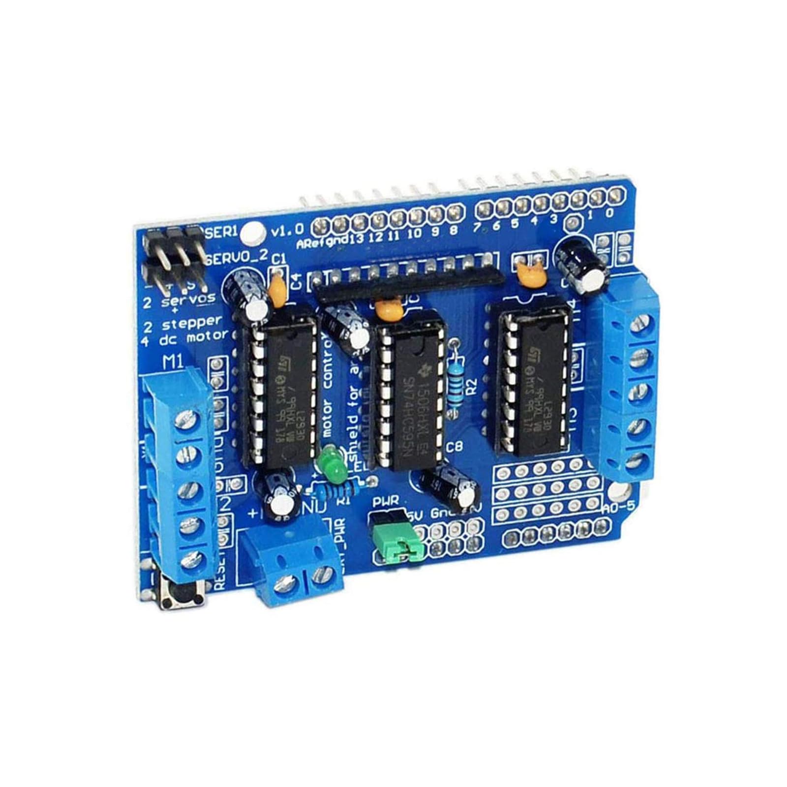 Set di 6 protezioni per driver motore CC L293D e scudi driver per motore passo-passo (schede di espansione), compatibili con Arduino Duemilanove e Raspberry Pi