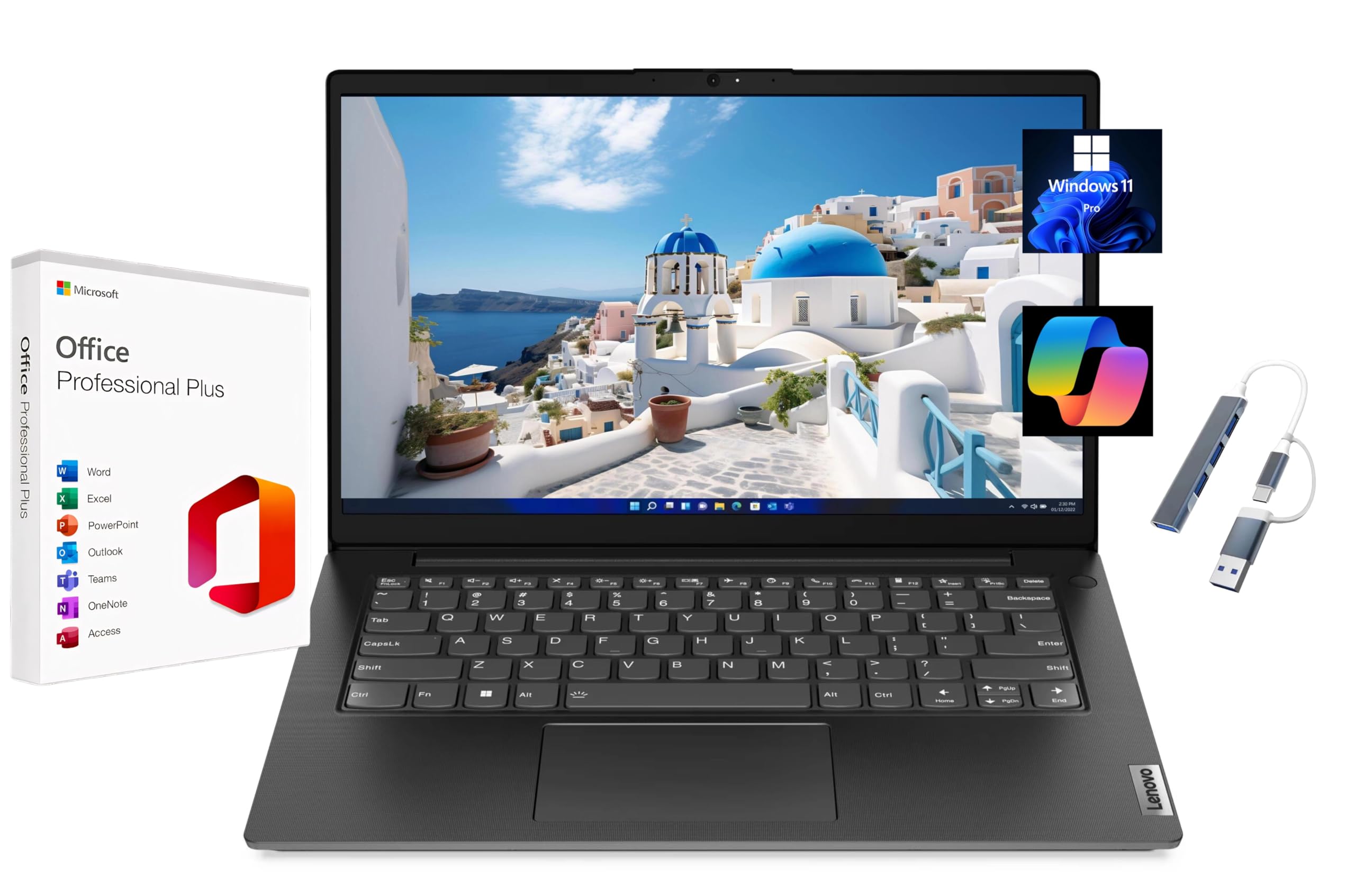 Lenovo V14 G4 14" FHD Laptop, with Free Lifetime Microsoft Office, Intel i7-13620H, 16GB RAM, 256GB SSD, Intel UHD Graphics, Windows 11 Pro, Business