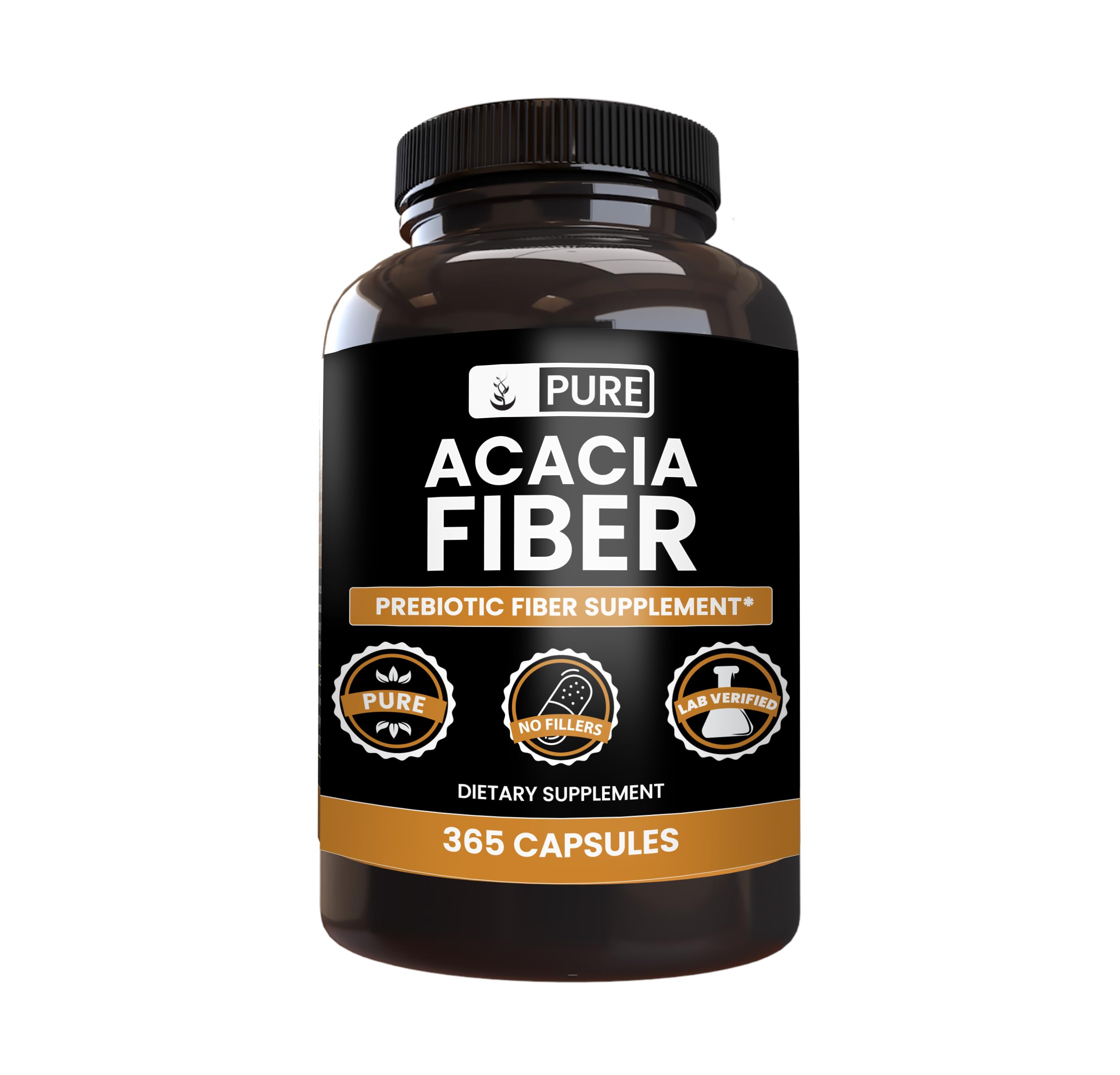 PURE ORIGINAL INGREDIENTS, Acacia Fiber Capsules, 365 Capsules 365 Count (Pack of 1)
